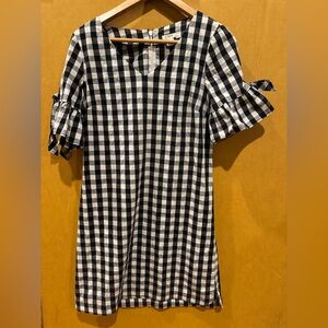 J. Crew Black and White Checkered Dress